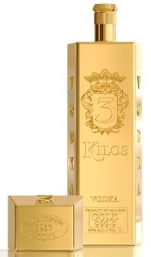 3 Kilos Vodka Gold 999,9 1,0L 40%