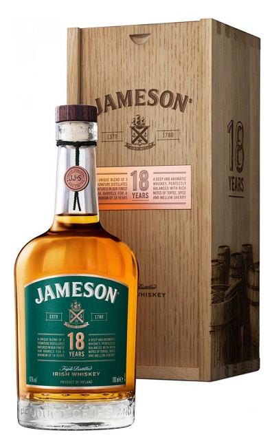Jameson 18 years 40% fa dd.