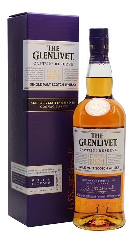 Glenlivet Captains Reserve Sel. Finished in Cognac Cask 40% pdd.
