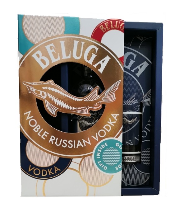 Beluga Noble Vodka 0,7 40% pdd. + pohár