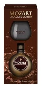 Mozart Chocolate Cream liqueur -gold- 17% pdd. + pohár