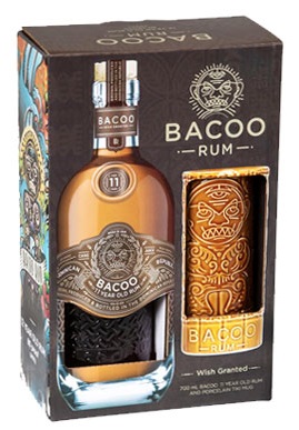 Bacoo Rum 11 years 40% pdd. + tiki kerámia pohár