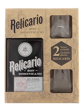 Relicario Dominicano 40% pdd. + 2 pohár
