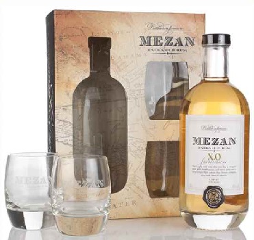 Mezan X.O Jamaica rum 40% dd. + 2 pohár