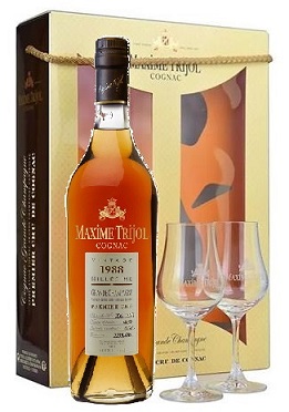 M.Trijol 1988 Vintage Cognac Grande Champagne 40% pdd.+ 2 pohár