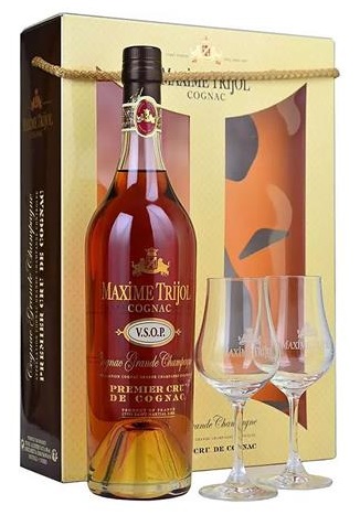 M.Trijol VSOP Cognac Grande Champagne 40% pdd.+ 2 pohár
