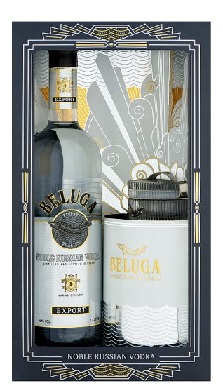 Beluga Noble Vodka 1,0 40% pdd. + kaviártartó