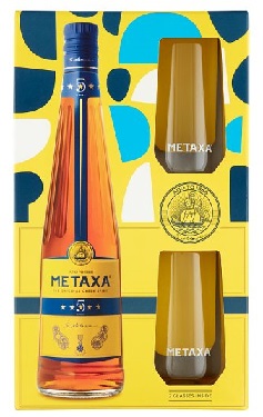 Metaxa 5* 0,7 38% pdd. + 2 pohár