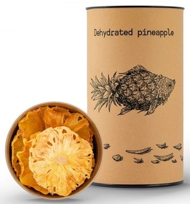 Kofer.Dehydrated Pineapple 90g DD. (szárított, hámozott ananászkarikák)