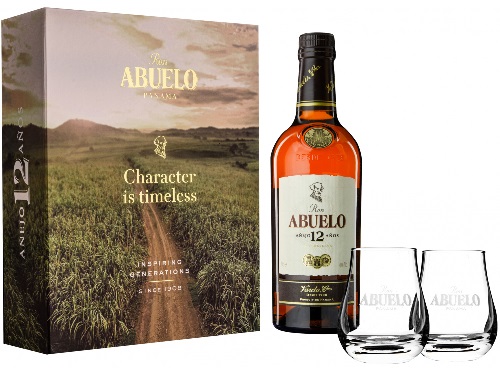 Abuelo 12 years 40% pdd. + 2 pohár