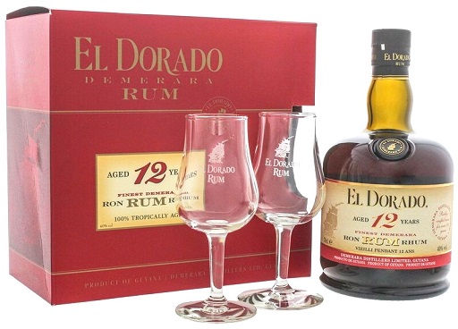 El Dorado 12 years 40% pdd.+ 2 pohár Guyana Rum
