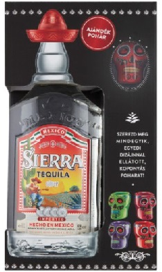 Tequila Sierra Silver 0,7 38% pdd.+ mini pohár