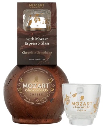 Mozart Coffee Chocolate Cream liqueur 17% + espresso pohár